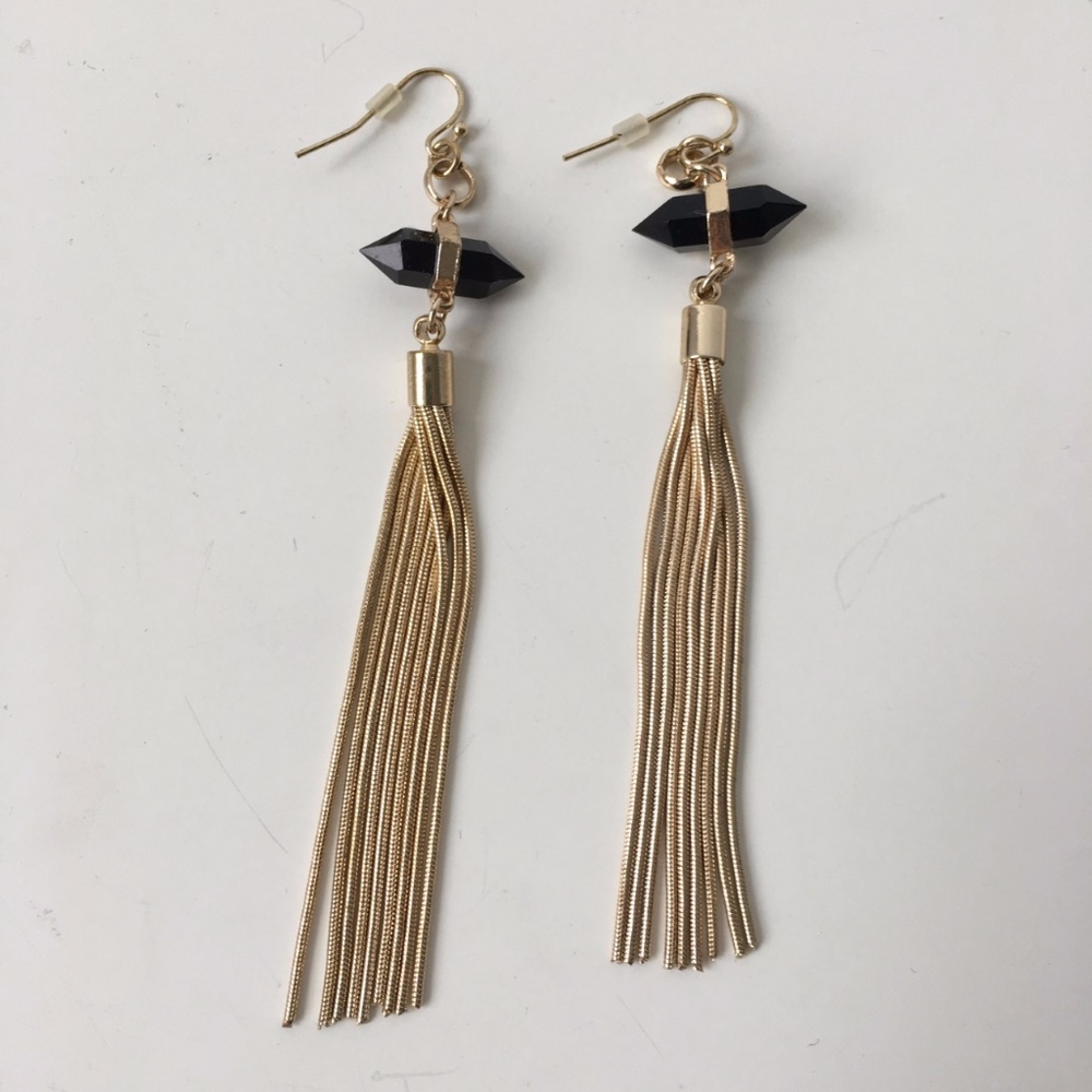 14th & Union Snake Chain Tassel Earrings